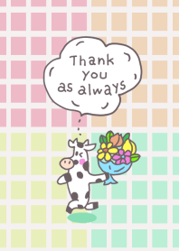 Cute cow expresses gratitude01