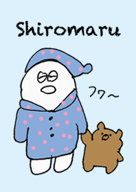 Shiromaru with teddybear (Japanese)