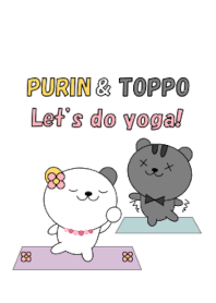 白猫プリンと縞猫トッポの着せ替え(Yoga)