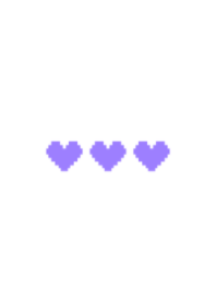 ミニドット絵ハート(ホワイト4-08)
