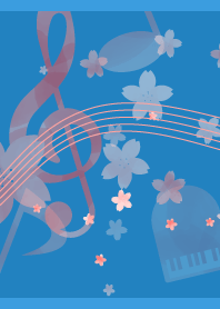 the sound of spring on blue