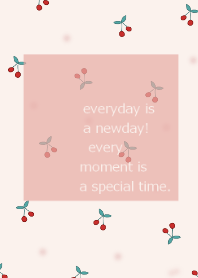 cherry pattern / ivory peach