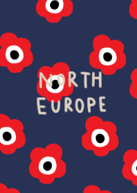 北欧シンプル。赤とネイビー