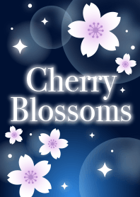 Cherry Blossoms2(navy blue)