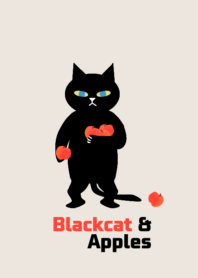 Black cat & apples 2