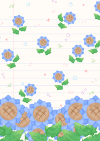 blue sunflower flower