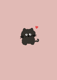Pink beige and black cat.