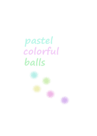 Pastel colorful balls