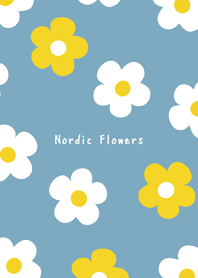 スモーキーブルー♥北欧風の花
