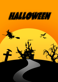 Halloween night scene