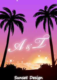 【A&T】イニシャル❤️サンセットビーチ2