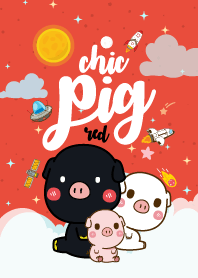 เจ้าหมูอ้วน กาแล็กซี่ สีแดง