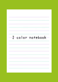 2 COLOR NOTEBOOKj-PURPLE&GREEN-LEAFGREEN