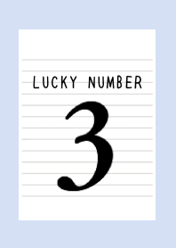 LUCKY NUMBER 3 NOTEBOOK-BLUE GRAY