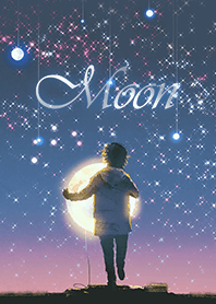 Boy and moon