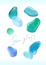 sea glass on the beach