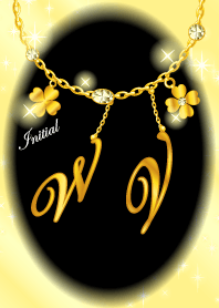 【W&V】イニシャルチャーム運気UP!ゴールド