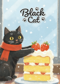 Cute lucky black cat theme 50