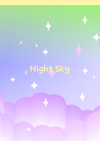 キラキラ夜空の着せかえ 黄色