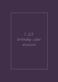 birthday color - January 23