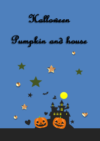 Halloween<Pumpkin and house>