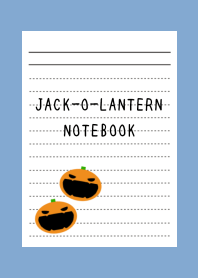 JACK-O-LANTERN NOTEBOOK-DUSTY BLUEj