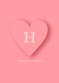 Heart Initial Pink -H-