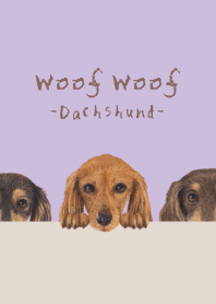 Woof Woof - dachshund L - LAVENDER