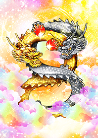 金運勝負運を急上昇【五色彩雲と金銀双龍】