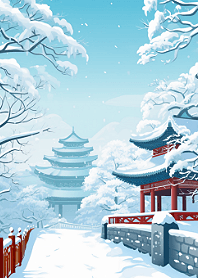 Ancient City Snow Scene-01