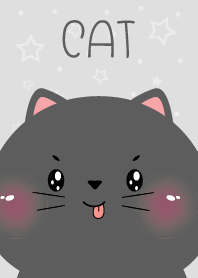 Simple Cute Face Black cat