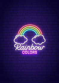 Rainbow color party Neon lights