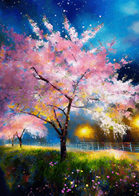 美しい夜桜の着せかえ#2892