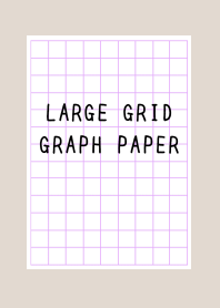 LARGE PURPLE PINK GRID GRAPH PAPER/BEIGE