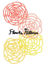 お花パターン2-水彩画-