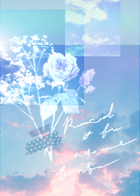 Space of sky, roses and clouds3.