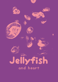 Jellyfish & heart Amaranth purple