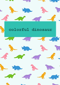 colorful dinosaur /turquoise green