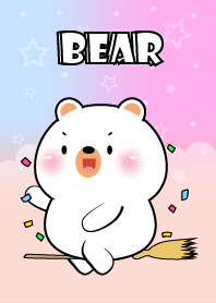 Cute Naughty White Bear Theme