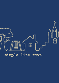 simple line town -navy-