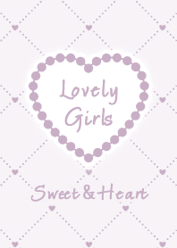 Heart&Girly / White Dull Purple