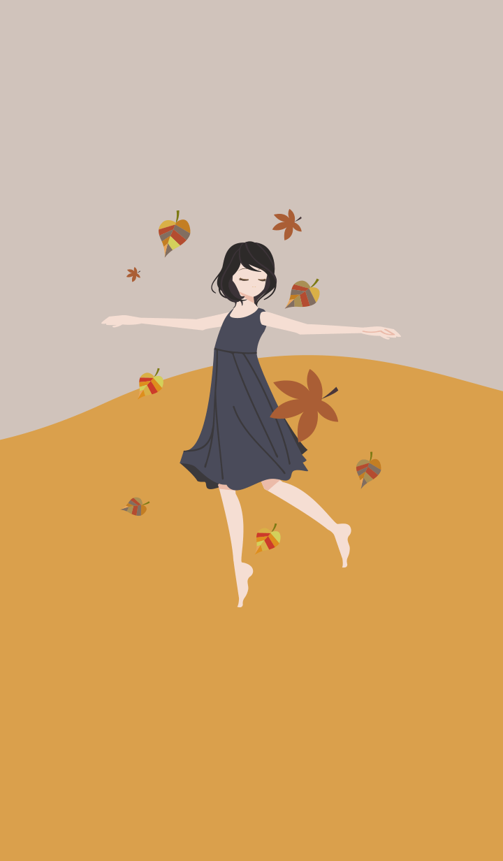 Girl dancing on leaf