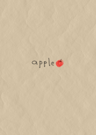 apple on kraft paper
