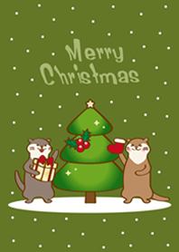 カワウソのクリスマス˙緑