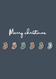christmas socks - indigo