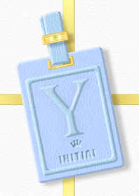 Initial Y / Blue Leather