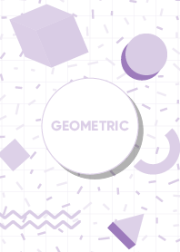 Polka Geometric White Purple