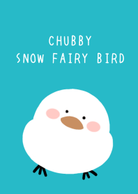 CHUBBY SNOW FAIRY BIRD-TURQUOISE BLUE
