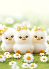 Little Ducklings with Yellow Bows V.1