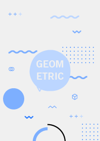 Material Geometric White Blue